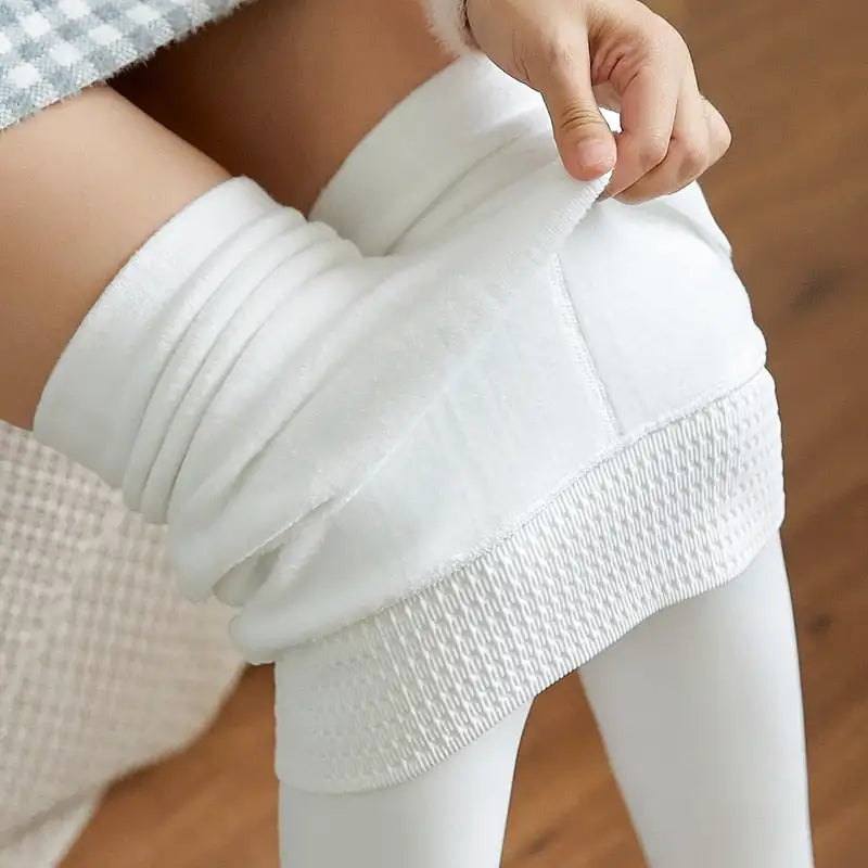 Collant En Laine Blanc Chaud