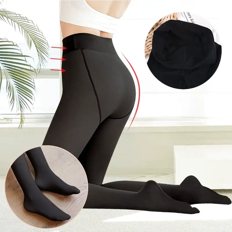 Collant polaire transparent grande taille