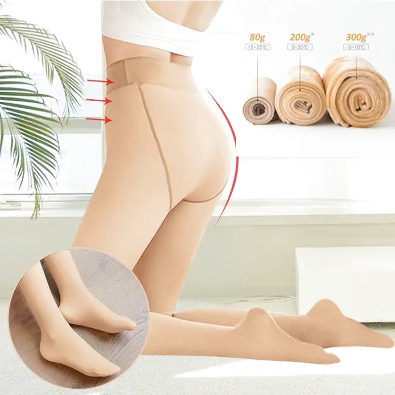 Collant polaire transparent grande taille